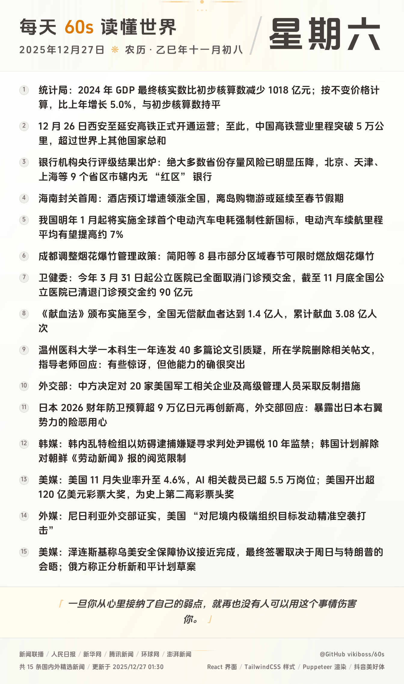 2025年12月27日新闻快讯-九零社区