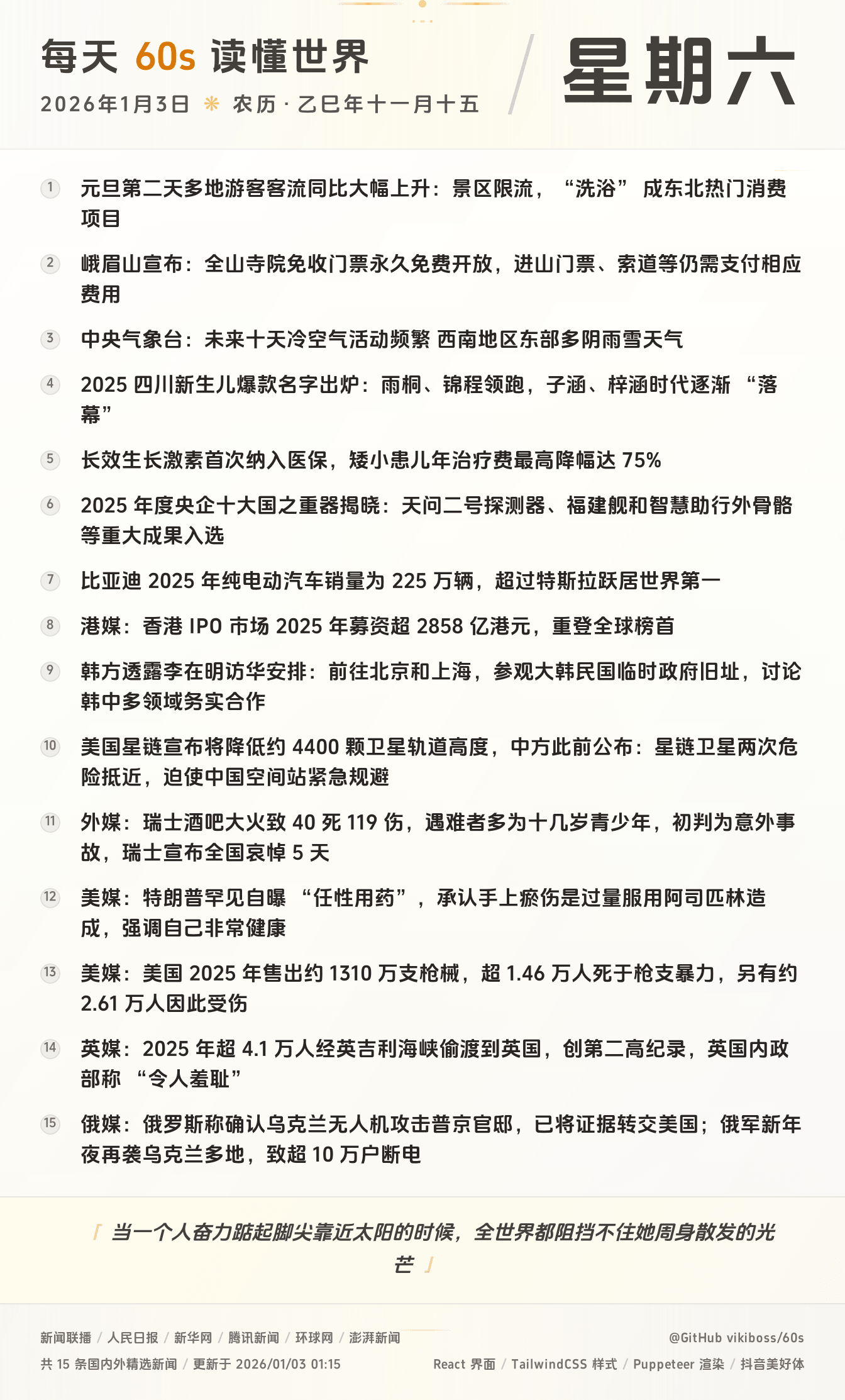 2026年01月03日新闻快讯-九零社区