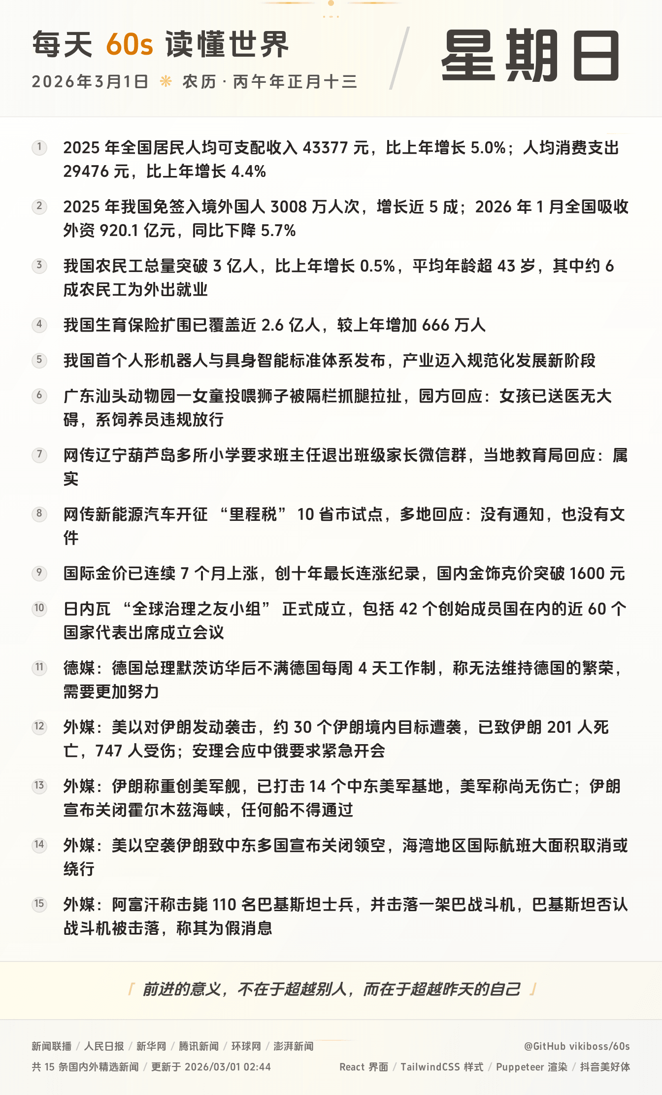 2026年03月01日新闻快讯-九零社区